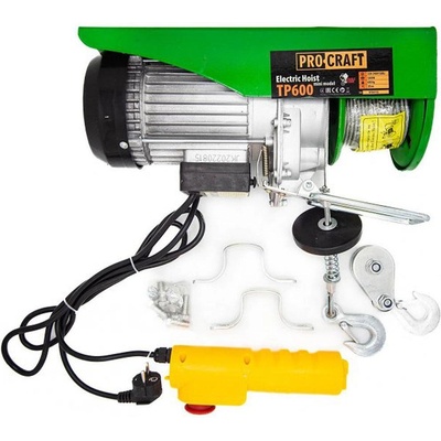 Procraft Телфер - подемник / електрическа лебедка procraft tp600, 1020w, 300/ 600 кг (uni-08695)