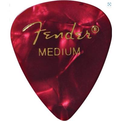 Fender Premium Celluloid Picks, 351 Shape - trsátka (více variant) Fender Premium Celluloid Picks, 351 Shape: Red Moto / Medium