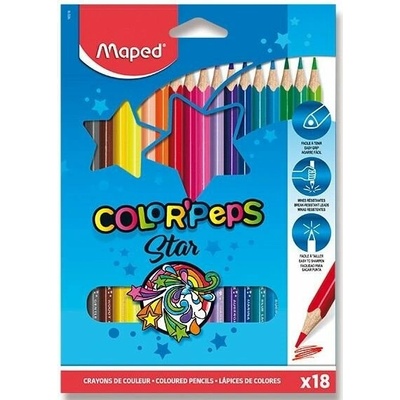Maped Color Peps trojhranné pastelky 18 farieb