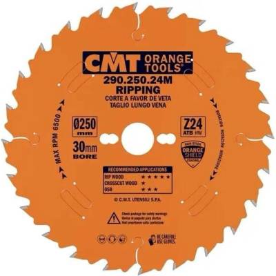 CMT Kotoučová pila na dřevo pro podélné řezy 250 x 30 mm, 24 zubů 290.250.24M