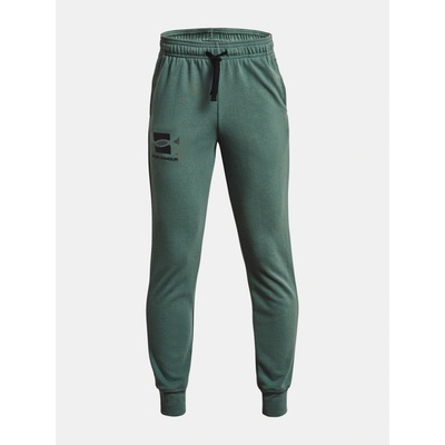 Under Armour Chlapčenské teplaky RIVAL TERRY PANTS Zelená