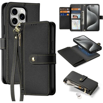 Dux Ducis Кожен калъф Dux Ducis Lawa за iPhone 15 Pro - черен (6971824163155)