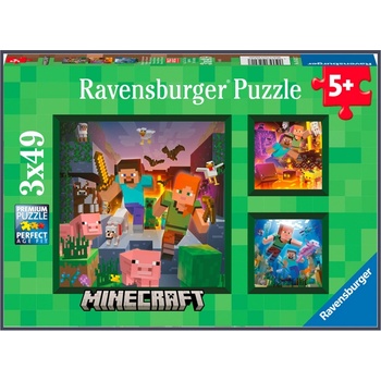 Ravensburger 056217 Minecraft Biomes 3x49 dílků