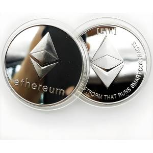 HARAHU Монета Ethereum - Сребърна KP13408