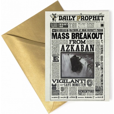 MinaLima Přáníčko: Denní Věštec - Útěk z Azkabanu