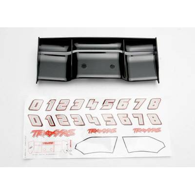 Traxxas Wing, Revo (black)/ decal sheet, TRX5446 (TRX5446)