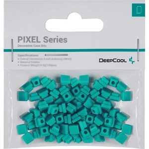Deepcool Силоконови пиксели DeepCool PIXEL, 5.4 x 5.4 x 4 мм, 100 броя, кутии с пиксел дизайн, зелени (R-PIXEL-GB100-G-1)