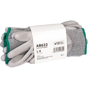 Portwest Ръкавици PORTWEST AB622 / C13 PU Essential, устойчиви на порязване, 12 броя в опаковка - сиви S (AB622G7RS)