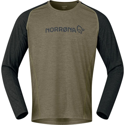 Norrøna Мъжка фланелка с дълъг ръкав за колоездене Norrøna Fjørå Equaliser Lightweight Long Sleeve Cycling jersey - Olive Night (056-3661-0213)