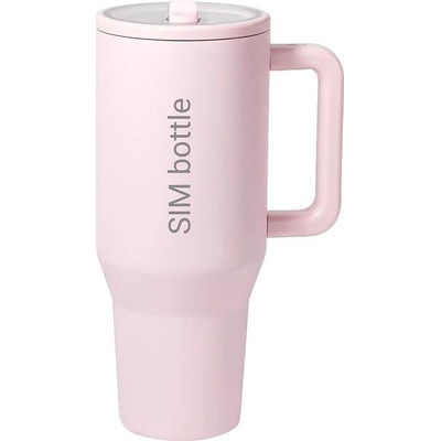 SIM bottle Tumbler se sklopným brčkem 1180 ml Světle růžová