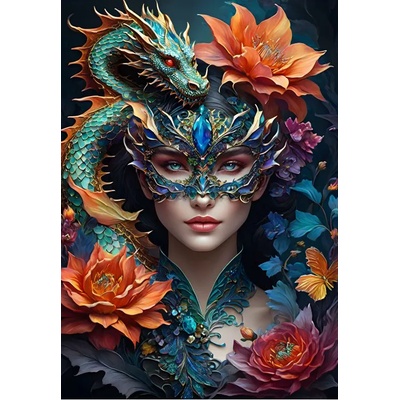 Bluebird Puzzle - Puzzle Lady with a Dragon - 1 000 piese