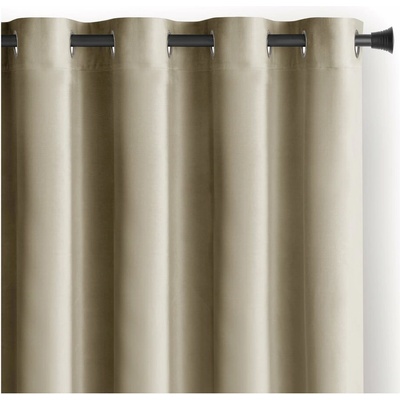 Hnedý/béžový zamatový dimout záves 140x270 cm Eyelets – Restilo