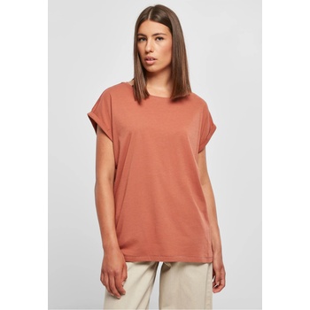 Urban Classics Дамска тениска в цвят корал Urban Classics Ladies Shoulder TeeUB-TB771-04420 - Тюркоаз, размер XS