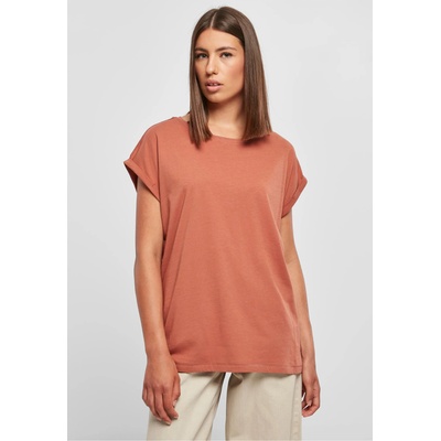 Urban Classics Дамска тениска в цвят корал Urban Classics Ladies Shoulder TeeUB-TB771-04420 - Черен, размер M