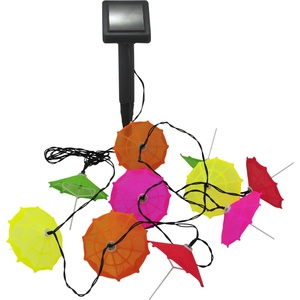 Polux LED соларен гирлянд 10xLED/1, 2V 300mAh 3, 8m IP44 за чадъри (SA1070)