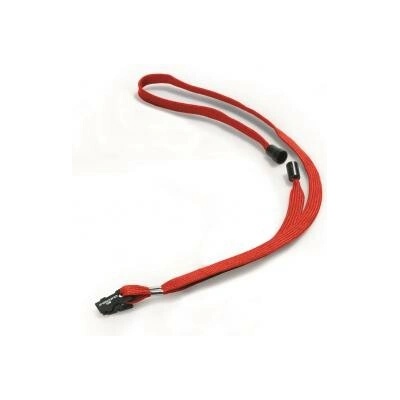 Snúrka na krk DURABLE Závesný remienok 10 mm červený 10 ks