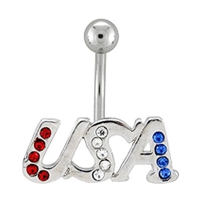 Šperky eshop piercing do pupíku USA vykládaný zirkony X17.10