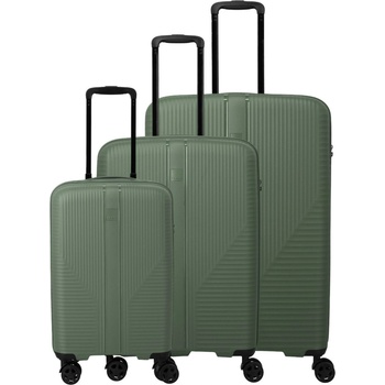Travelite Комплект пътни куфари Travelite Air Stripe S, M, L Slim Green Travelite | Zelen | МЪЖЕ | UNI