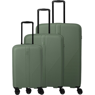 Travelite Комплект пътни куфари Travelite Air Stripe S, M, L Slim Green Travelite | Zelen | МЪЖЕ | UNI