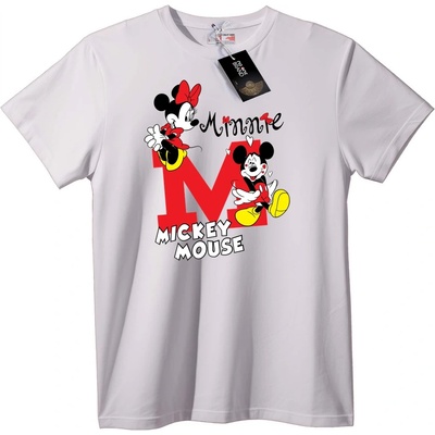 NOONEBRAND Тениска Mickey & Minnie Mouse - 2XL, White