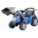 Mamido elektrický traktor Power s radlicou modrá