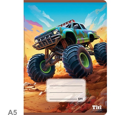 Topgal Školský zošit A5 A5 Notebook Monstertruck