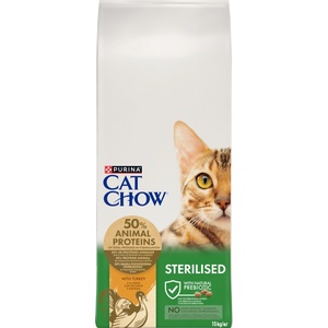 Cat Chow Sterilised Храна с пуйка 15 кг