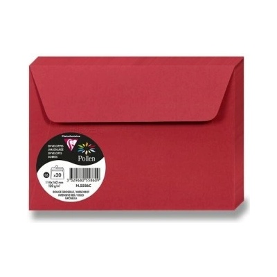 Clairefontaine Barevná obálka C6 samolepicí - červená - 1 ks - 1330/1055860