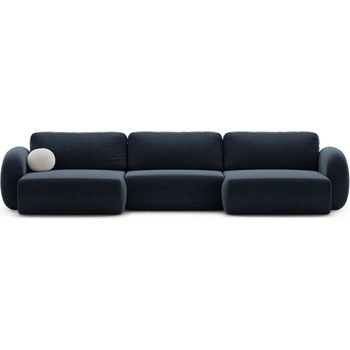 Cosmopolitan Design Тъмносин шенилов сгъваем/с място за съхранение ъглов диван (U форма) Tonale - Cosmopolitan Design (COS_UF_214_F1_TONALE6)