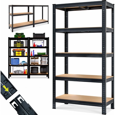 Monzana Regál Heavy 90 x 40 x 180 cm čierna 109547