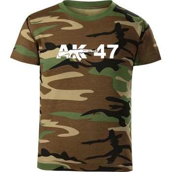 DRAGOWA детска тениска с къс ръкав ak47, камуфлаж (7224)