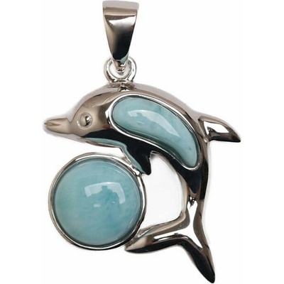 Nefertitis Larimar přívěsek stříbro Hravý delfín č. 2 NF63894