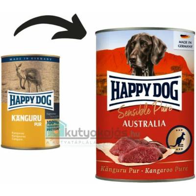 Happy Dog Känguru Pur Australia klokanie 6 x 400 g