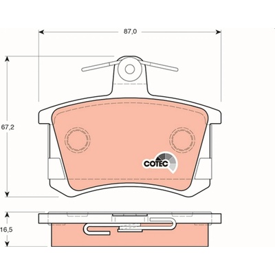 Sada brzdových platničiek, vždy 4 kusy v sade TRW GDB1163