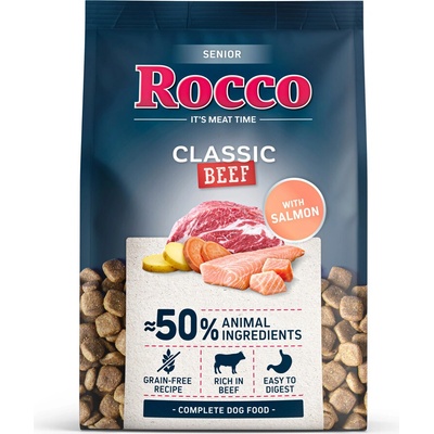 Rocco Senior Classic hovězí s lososem 1 kg