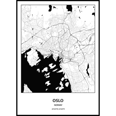 Jen tak z lásky Plakát Mapa města (více variant měst) Rozměr plakátu: 30 x 40 cm, Město: Oslo