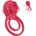 SuperLove Vibrating Cock Ring with Rose Clitoral Stimulator Red
