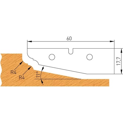 IGM Profilový nůž E 60x17,7x2mm pro F632-182