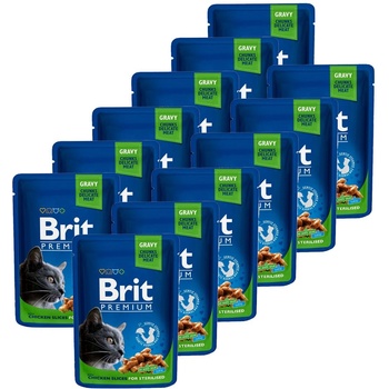 Brit Капсула BRIT Premium Cat Chicken Slices for Sterilised 12 x 100 г
