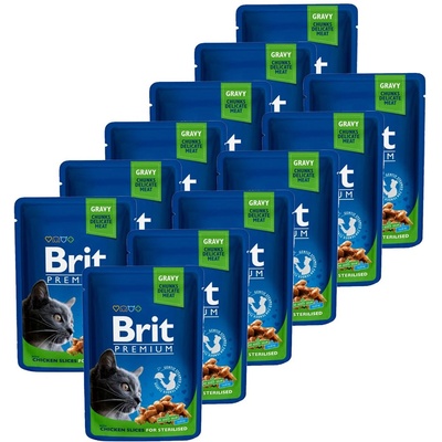 Brit Капсула BRIT Premium Cat Chicken Slices for Sterilised 12 x 100 г