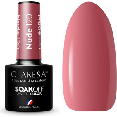 Claresa SoakOff UV/LED Color Nude gelový lak na nehty odstín 122 5 g