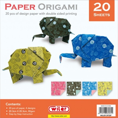 WILER Origami papír,20,3x20,3cm 20ks/80g OP20F
