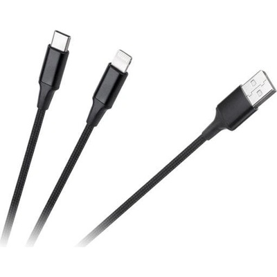 Cabletech KPO3944 USB - USB-C/Lightning, 1m, černý