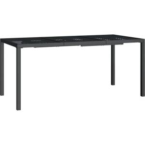  Градинска маса антрацит 165x80x72 cм стомана