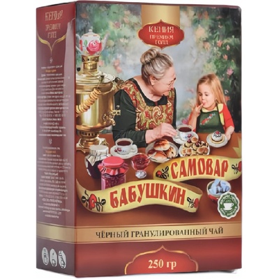 Babuškin samovar Čaj černý granulovaný sypaný 250 g