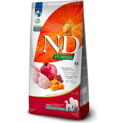 N&D Pumpkin Dog Adult Medium & Maxi Quail & Pomegranate 12 kg