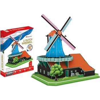 CubicFun 3D puzzle Holandský větrný mlýn 71 ks