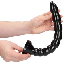 Shots Ouch! Stacked Anal Snake 12″ / 30 cm černé anální dildo s přísavkou 33 x 3,5 cm