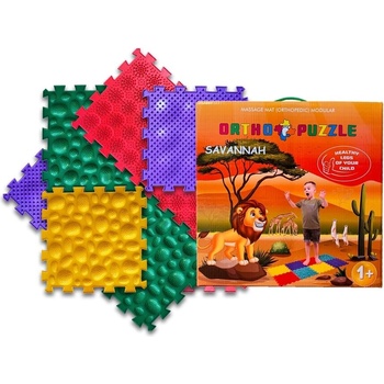 Image 1 of Ortho Puzzle Модулен килим за игра Ortho Puzzle - Микс - Савана