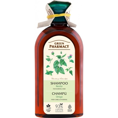 Green Pharmacy Hair Care Nettle šampon pro normální vlasy 0% Parabens Artificial Colouring SLS SLES 350 ml